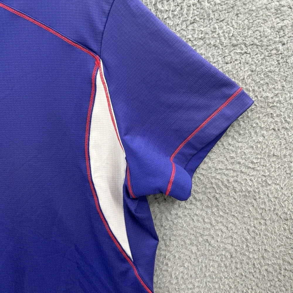 Nike Polo Shirt Womens XL Blue 1/4 Zip Short Sleeve Golf Performance Dri‎ Fit